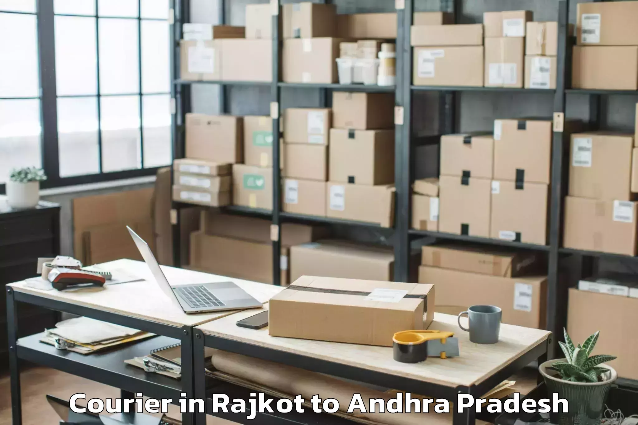 Easy Rajkot to Medikonduru Courier Booking